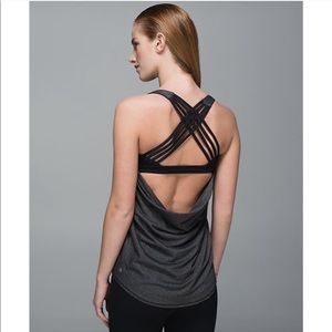 Lululemon Grey/Black Free To Be Wild Tank - 8